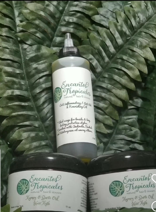 Growth/Anti Inflammatory Oil & 2 Hair Masks (Christmas Bundle)
